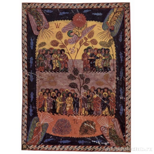 Апокалипсис «Беатус». Ангел, спускающийся от солнца, и четыре ветра