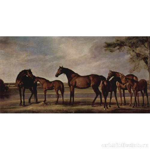 Лошади, испугавшиеся надвигающейся грозы