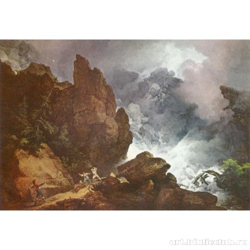 Лавина в Альпах