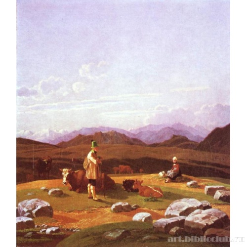 Охотники на горном пастбище