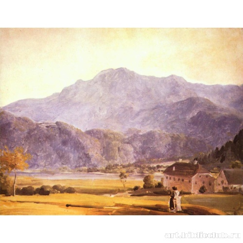 Пейзаж с герцогской конюшней и садом