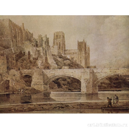 Вид кафедрального собора в Дареме и моста с реки Уир