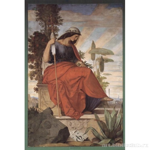 Настенная роспись из старого Штеделевского института. Аллегорическая фигура Италии