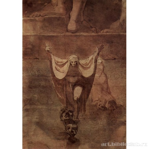 Данте и Виргилий на льду Коцита