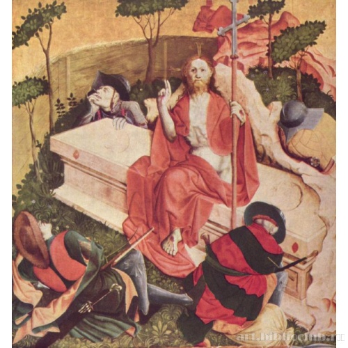 Алтарь Страстей из Вурцаха, правая внутренняя створка, сцена внизу. Воскресение Христово