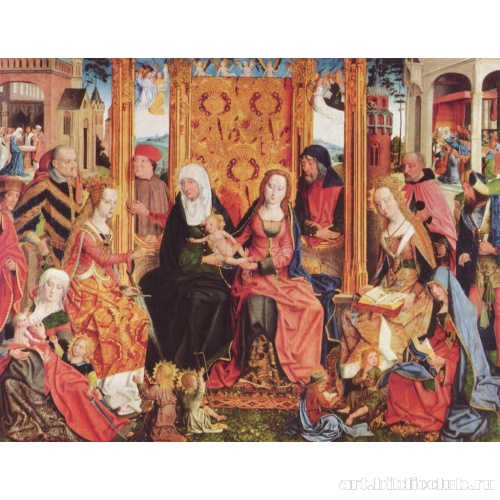 Алтарь св. Семейства, центральная часть. Мистическое обручение св. Екатерины с младенцем Христом