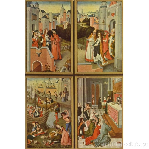 Алтарь св. Урсулы, правая створка; Сцены из жития св. Урсулы