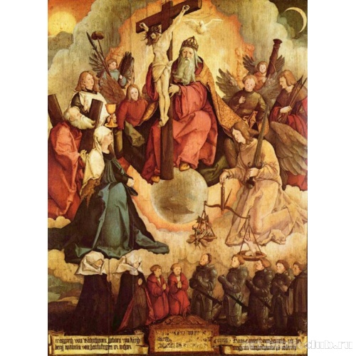 Святая Троица с ангелами, святыми и семейством донатора Фон Бубенховена