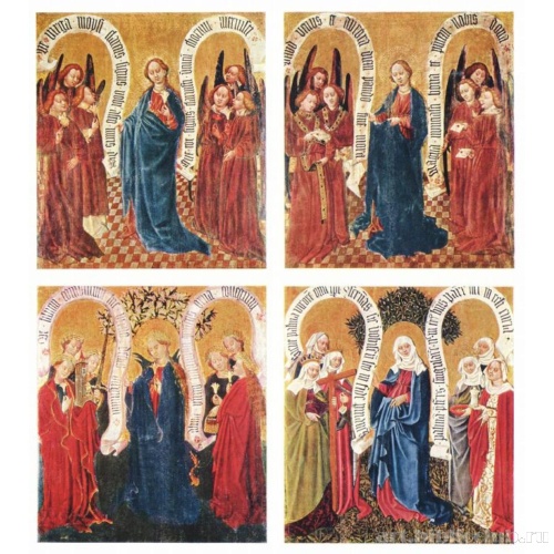 Алтарь Альбрехта, правая неподвижная створка. 4 доски Литании Лоретто