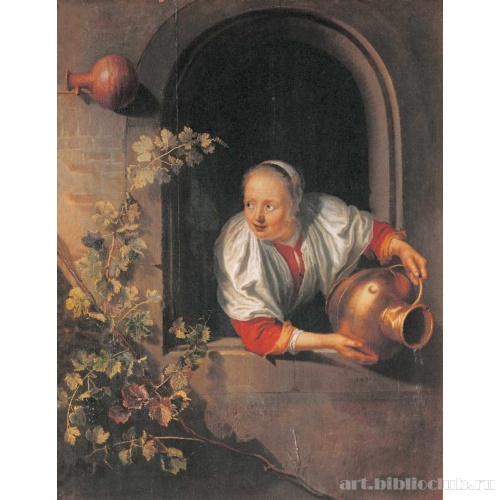 Женщина, выливающая воду из кувшина