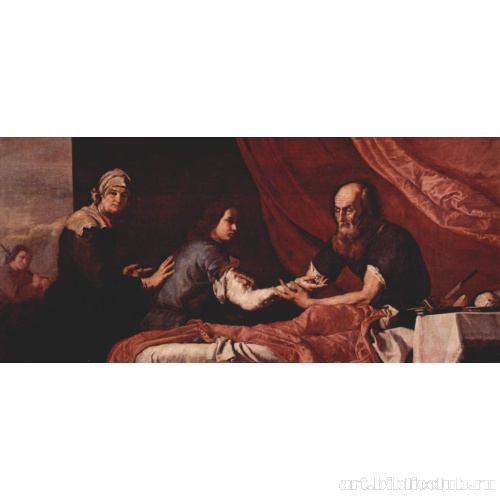 Слепой Исаак благословляет Иакова