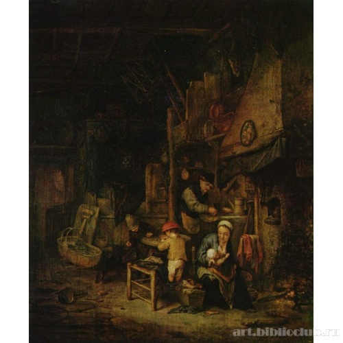 Крестьянское семейство в комнате