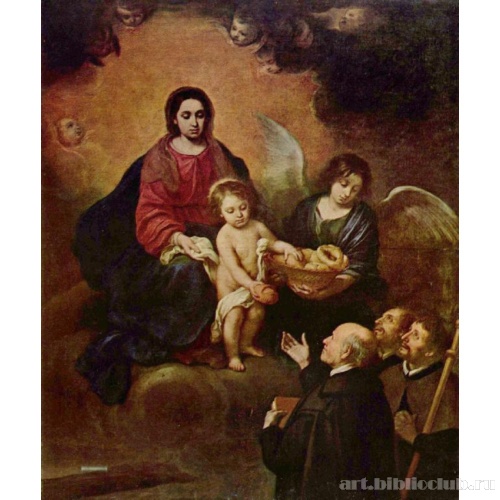 Младенец Иисус раздает хлебы паломникам