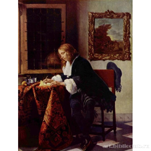 Молодой человек, пишущий письмо