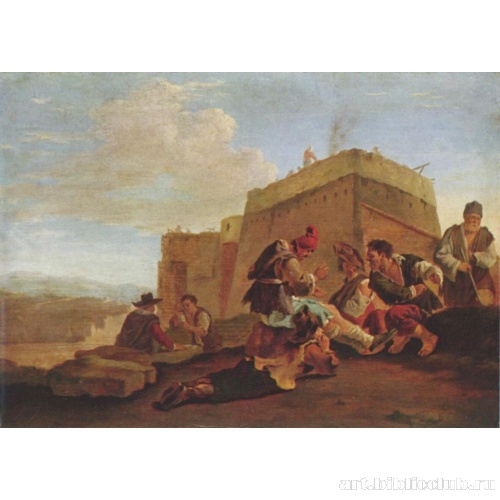 Пейзаж с игроками в морру