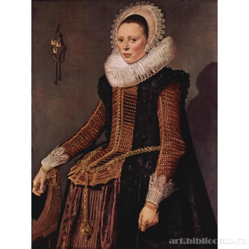 Портрет женщины в кружевном воротнике и чепце