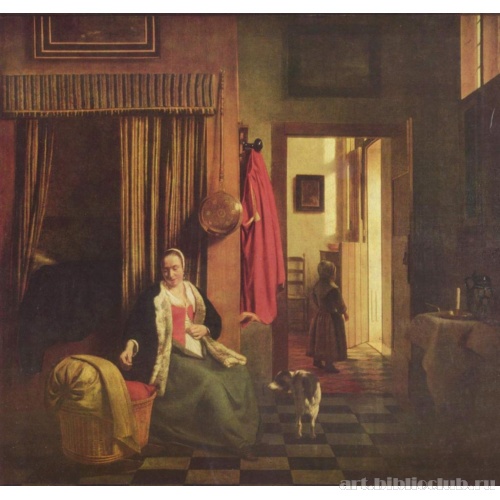 Мать у колыбели