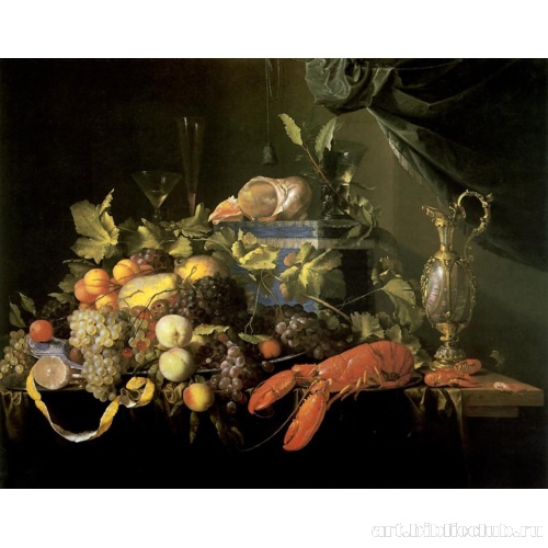 Натюрморт с фруктами и омарами