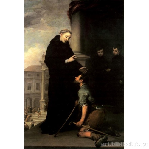 Святой Фома из Вияьянуэвы исцеляет калеку