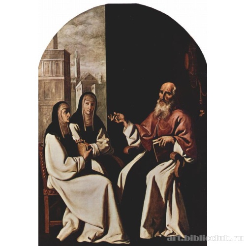 Святой Иероним, св. Паула Римская с дочерью и св. Евстохий