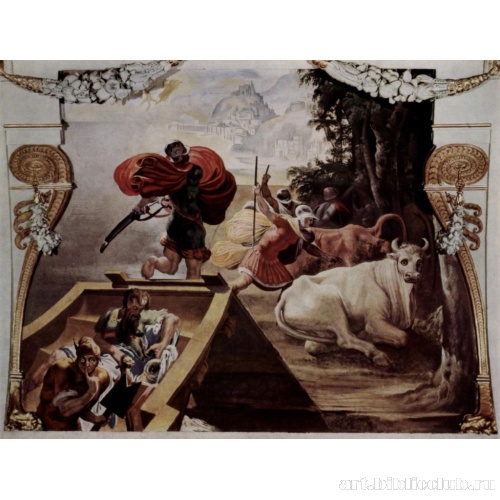 Спутники Одиссея похищают коров Гелиоса