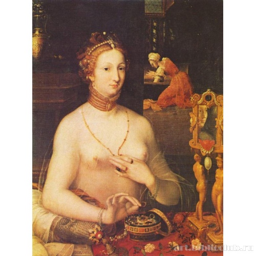 Портрет дамы за туалетным столиком