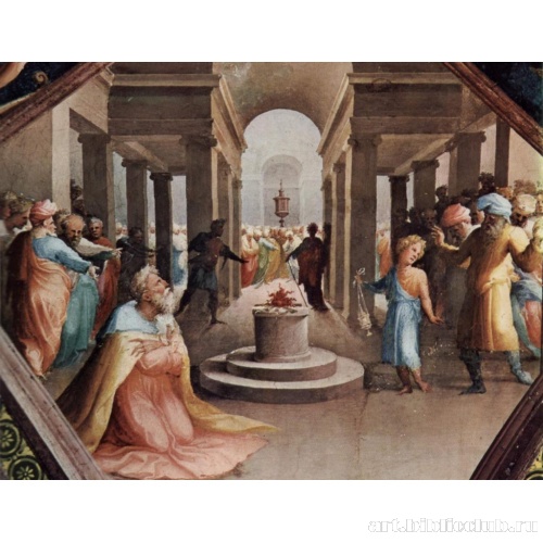 Фрески палаццо Бинди Сегарди, Мужественный македонский юноша, присутствовавший при жертвоприношении Александра