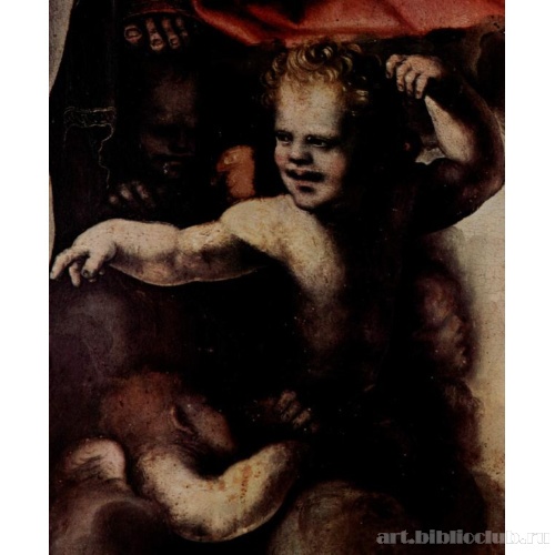 Триптих Троицы, центральная створка. Деталь: Ангел