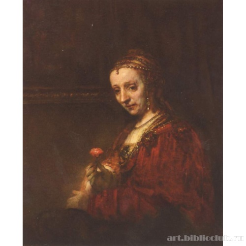 Портрет женщины с красной гвоздикой