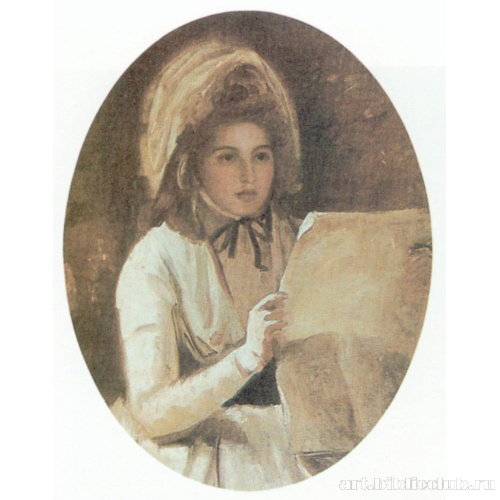 Леди Гамильтон, читающая газету