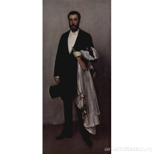 Композиция в светло-розовом и черном. Портрет Теодора Дуре