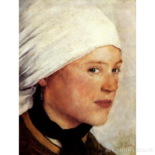 Крестьянская девушка в белом платке