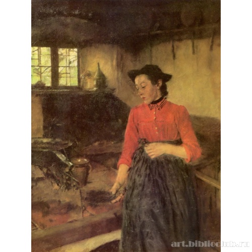 Девочка у печки