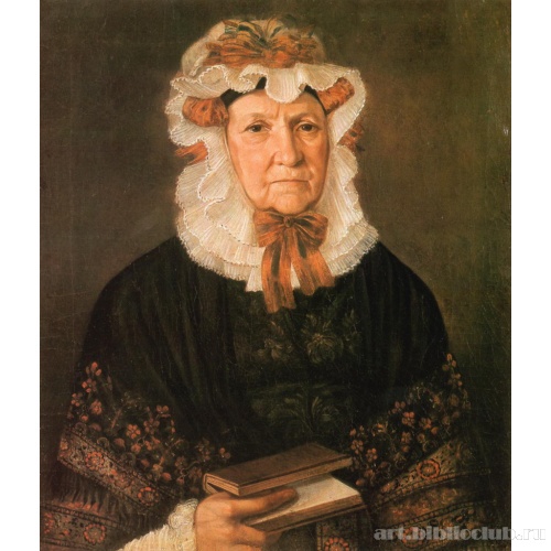 Портрет пожилой женщины с книгой