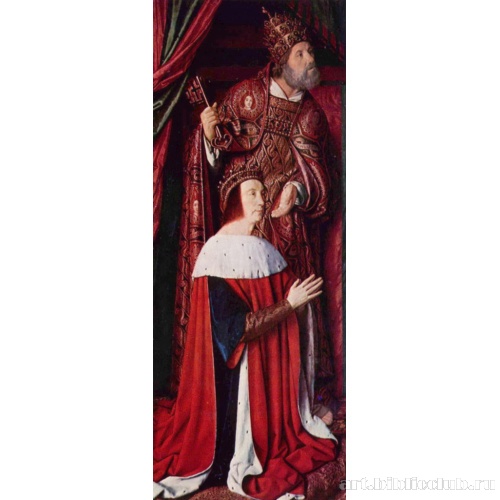 Пьер де Бурбон со св. Петром. Левая створка триптиха Мулин