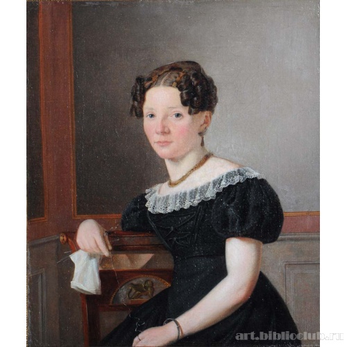 Дама с вязанием