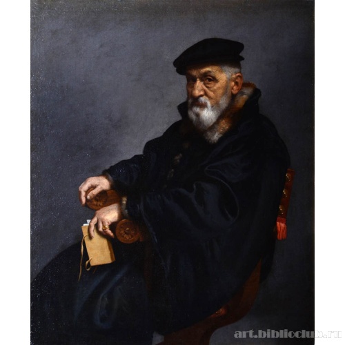 Портрет старика, сидящего в кресле