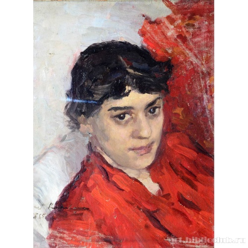 Портрет неизвестной в красном