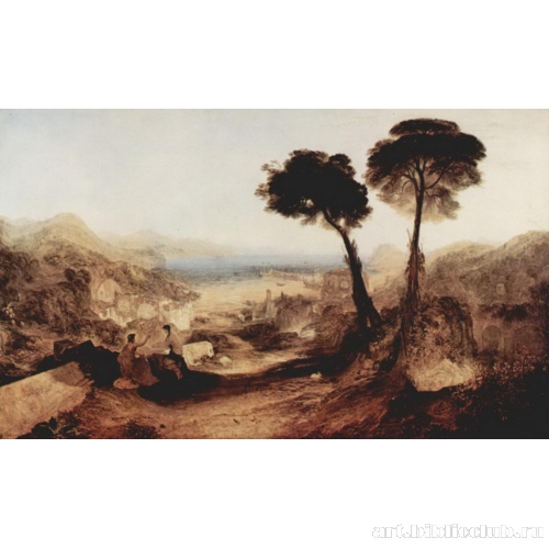 Вид морской бухты с Аполлоном и Сивиллой