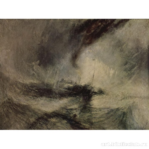 Снежная буря на море, перед входом в гавань