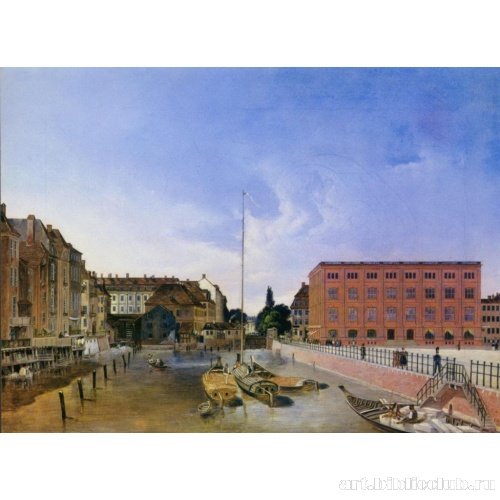 Городской пейзаж с мельницами