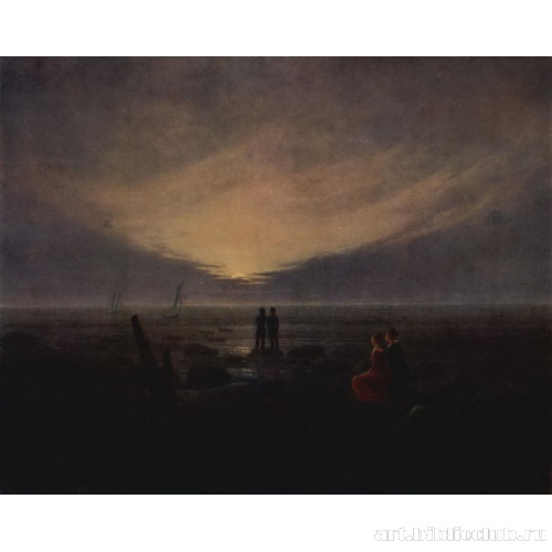 Восход луны на море