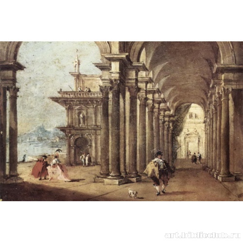 Крытая галерея на речной набережной