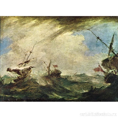 Корабли в бушующем море