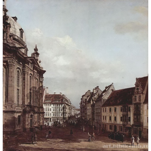 Вид Дрездена, церковь Божьей Матери