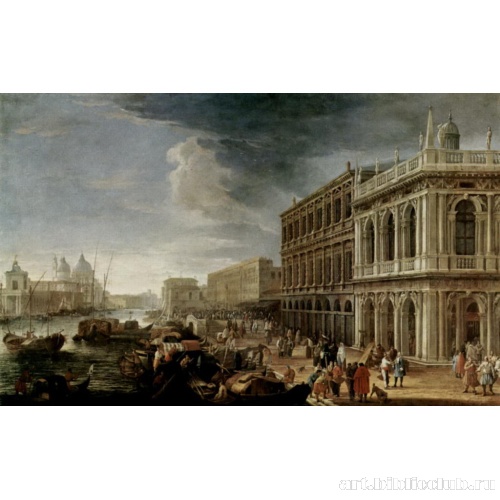 Вид на реку и набережную в направлении церкви Санта Мария делла Салуте