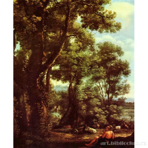 Пейзаж с пастухом и козами