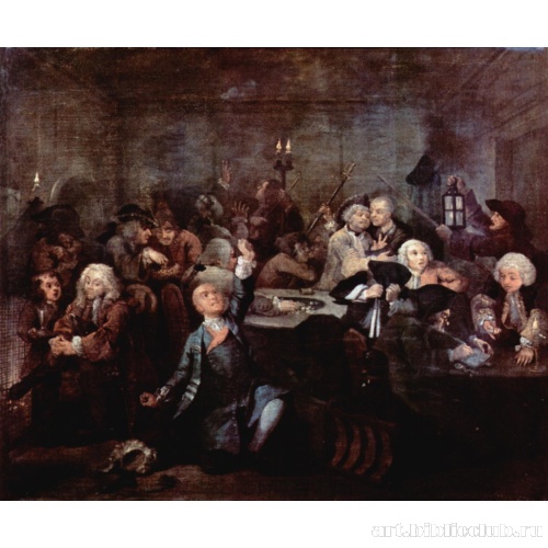 Цикл картин «Жизнь распутника» [06]. Игорный дом