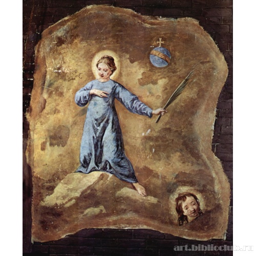 Фреска в церкви Сан Панталон в Венеции. Святая мученица. Фрагмент