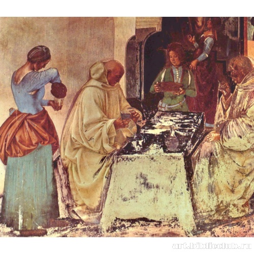 Фрески из бенедиктинского монастыря в Монте Оливето. Сцены из жития св. Бенедикта